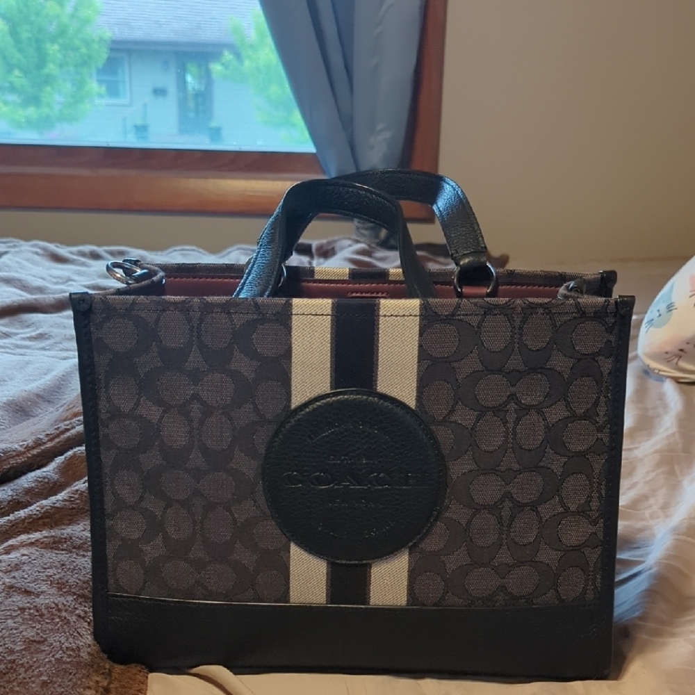 Coach Black and Gray Dempsey Carryall